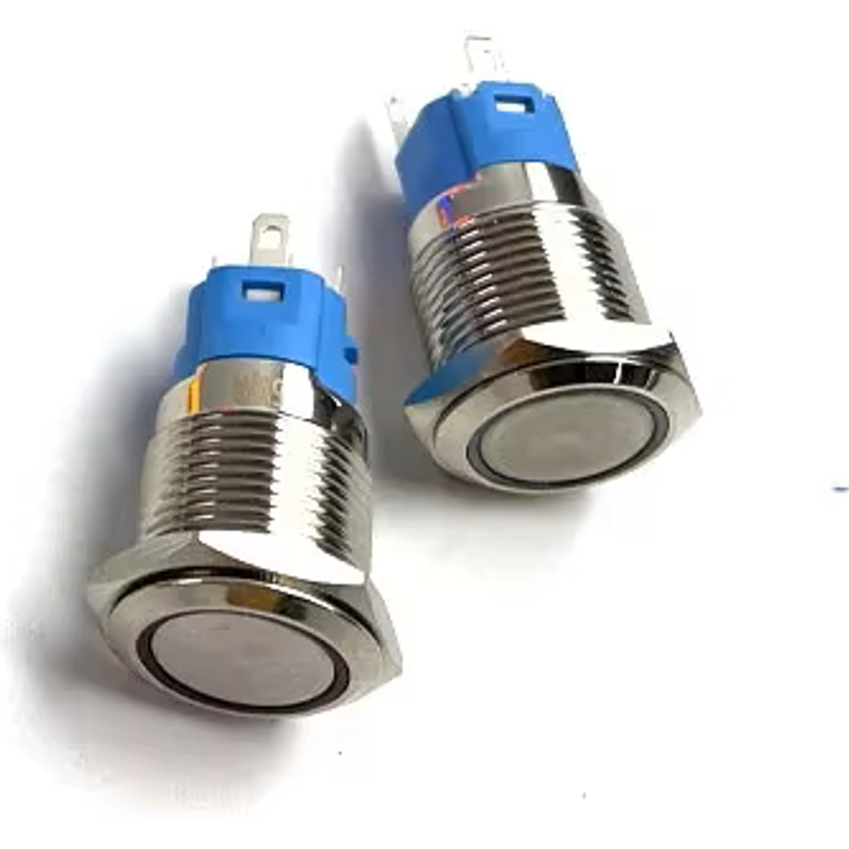 Boton metalico 16 mm iluminado 12-30 V con socket
