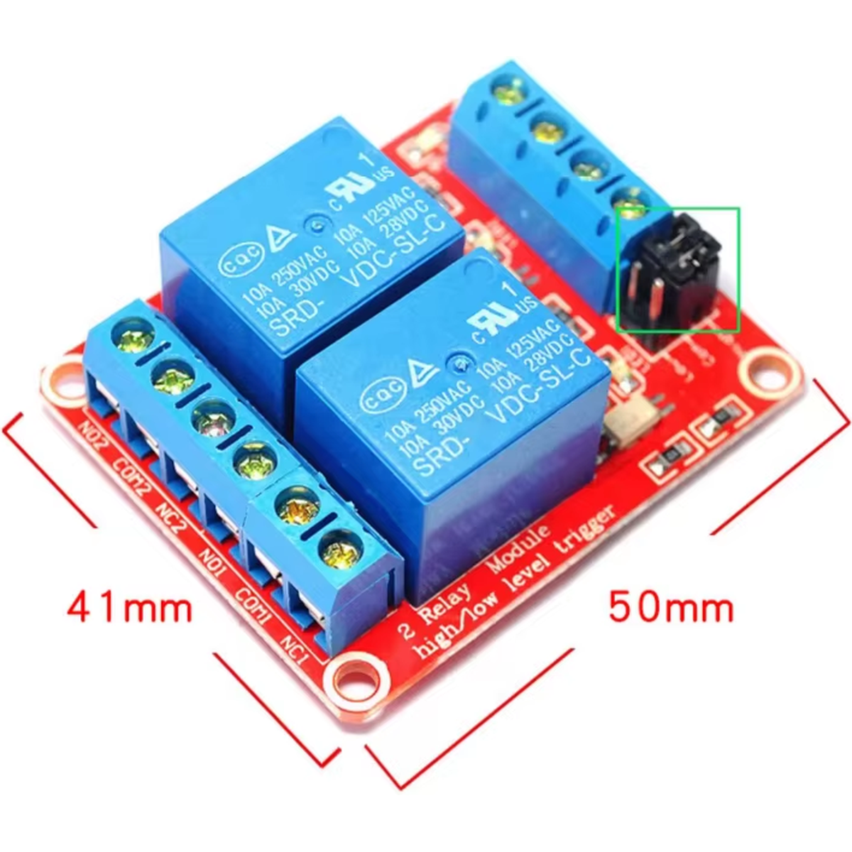 Modulo rele 5V de 2 canales